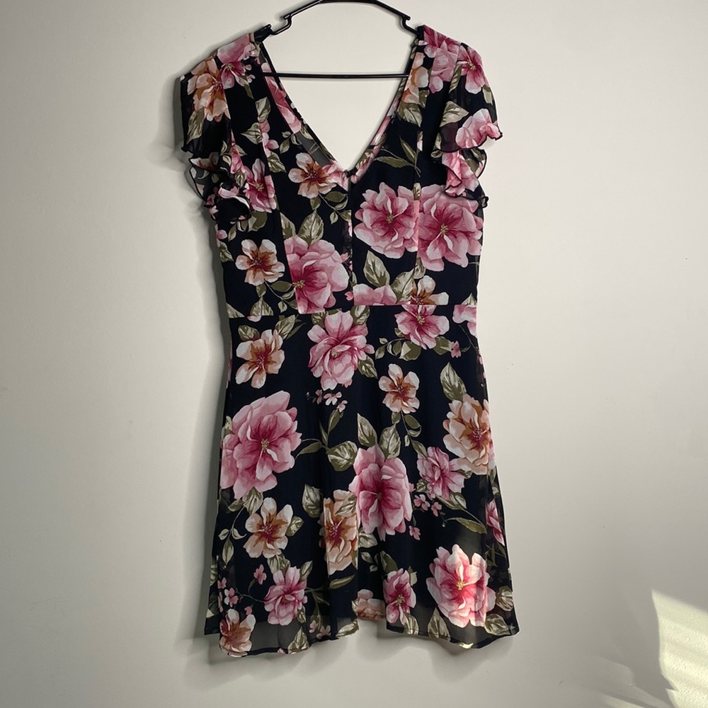 Trixxi black and pink Floral Dress